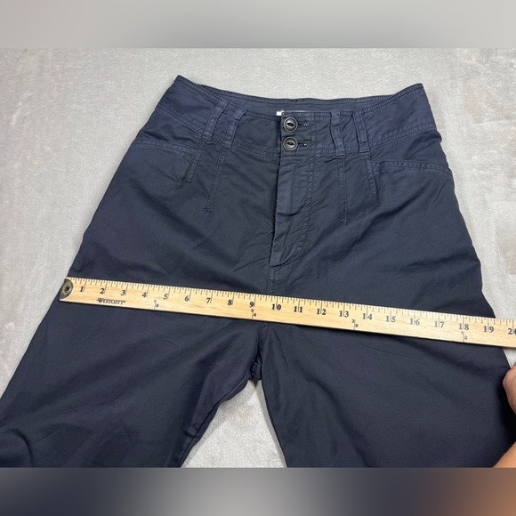 By Anthropologie Fatima Dip Dyed Wide Leg Cropped Grey White Boho Pants Size 27 - Picture 7 of 16